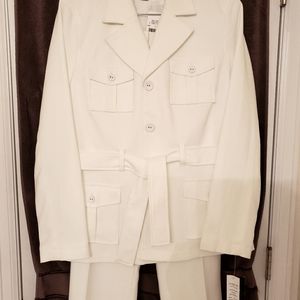 Ivory 2pc Safari Pantsuit